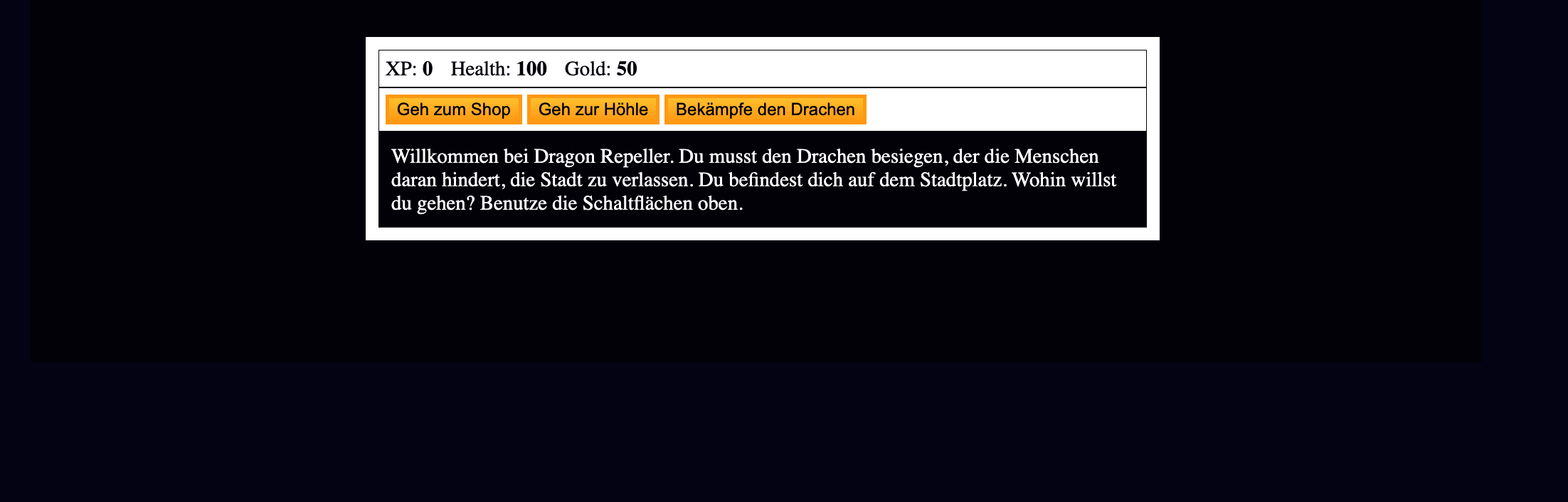 Vorschau Bild Draon Repeller Game Webseite