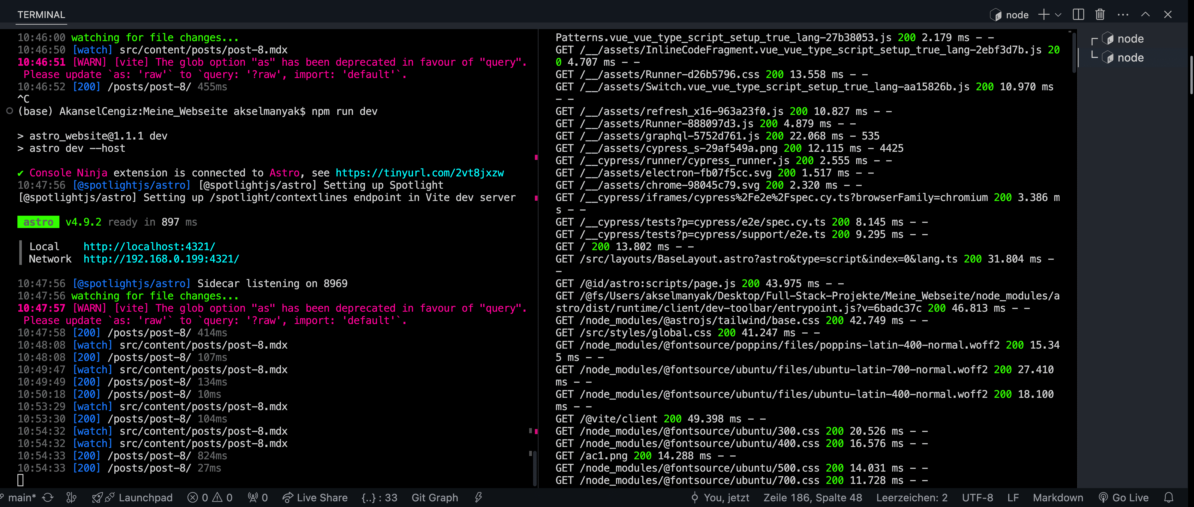 a screenshot shows the cypress final testing results from the terminal